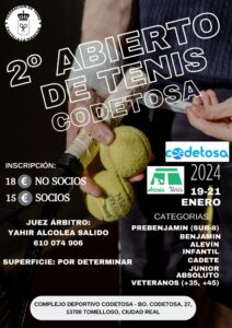 2º ABIERTO DE TENIS CODETOSA