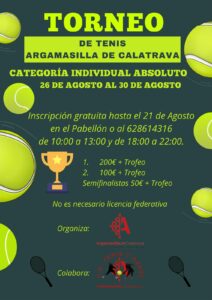 TORNEO ARGAMASILLA DE CALATRAVA (No se necesita licencia federativa)